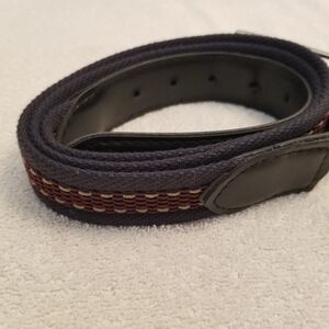 Black Burgundy Belt Leather Ends Size 37-40 Inch 1inch Wide
